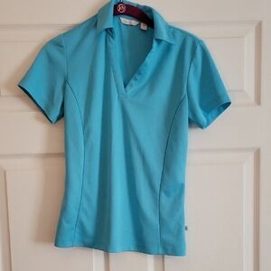 Women's Blue Polo Shirt Lady Hagen